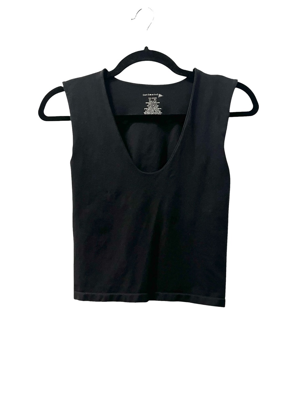 Intimately Free People Black Scoop Neck Tank Crop Top M/L